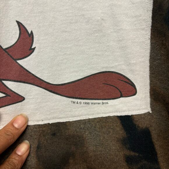 Vintage 90s Mens Sweatshirt XL Taz Tasmanian Devil Outta My Way Crewneck Rework - Picture 6 of 8